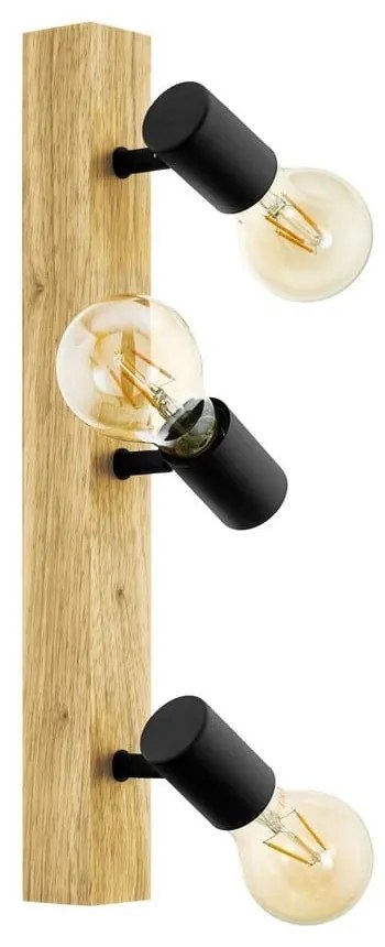 Φωτιστικό Οροφής Spot Townshend 3 98113 Brown-Black Eglo Metal,Wood
