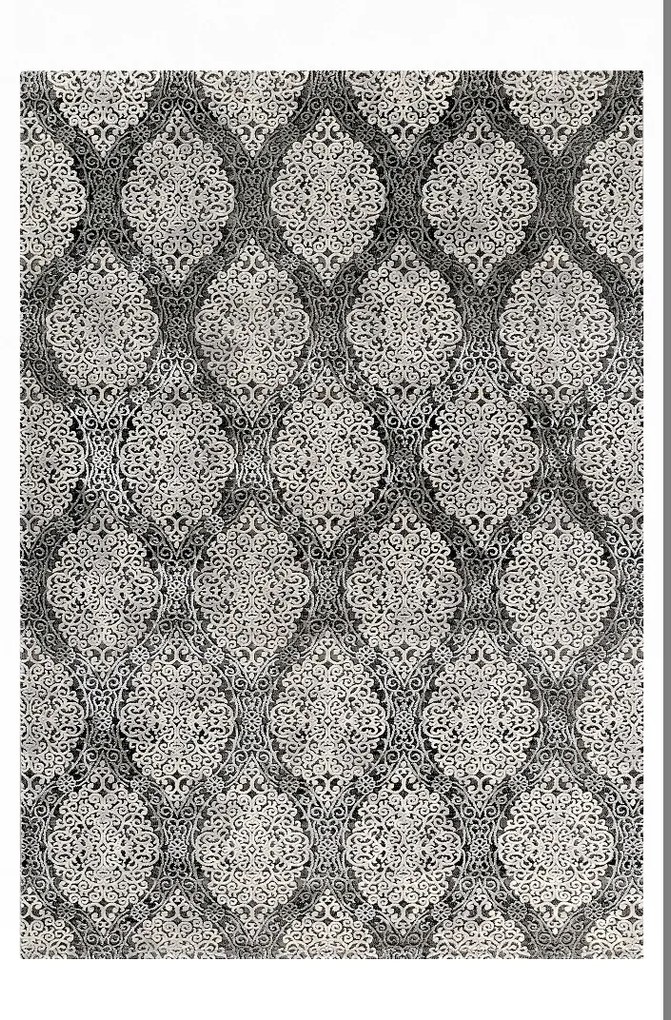 Κλασικό Χαλί Elite 23090-995 ΜΑΥΡΟ-ΑΣΗΜΙ 200 x 290