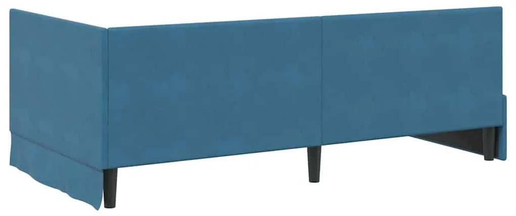 vidaXL Κρεβάτι Γωνίας με κεφαλάρι Μπλε 90 x 200 cm Βελούδο