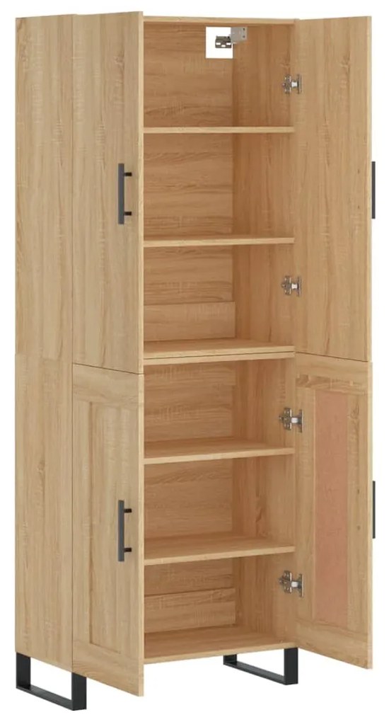 vidaXL Ντουλάπι Sonoma δρυς 69,5 x 34 x 180 εκ. από Επεξεργασμένο Ξύλο