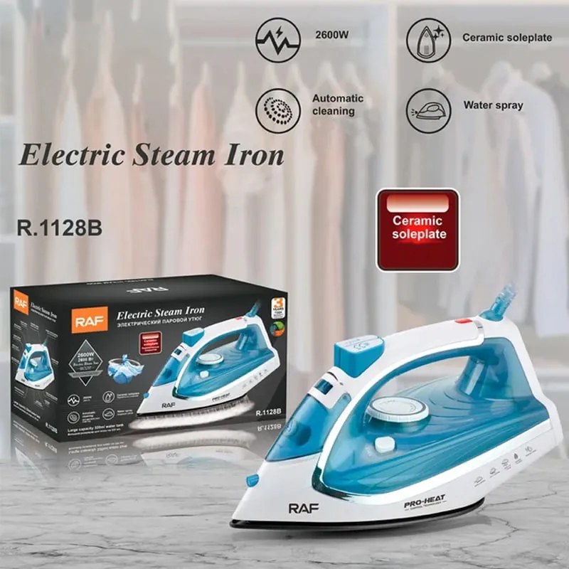 RAF Ηλεκτρικό Σίδερο Ατμού 2200W R.1128B - Electric Steam Iron