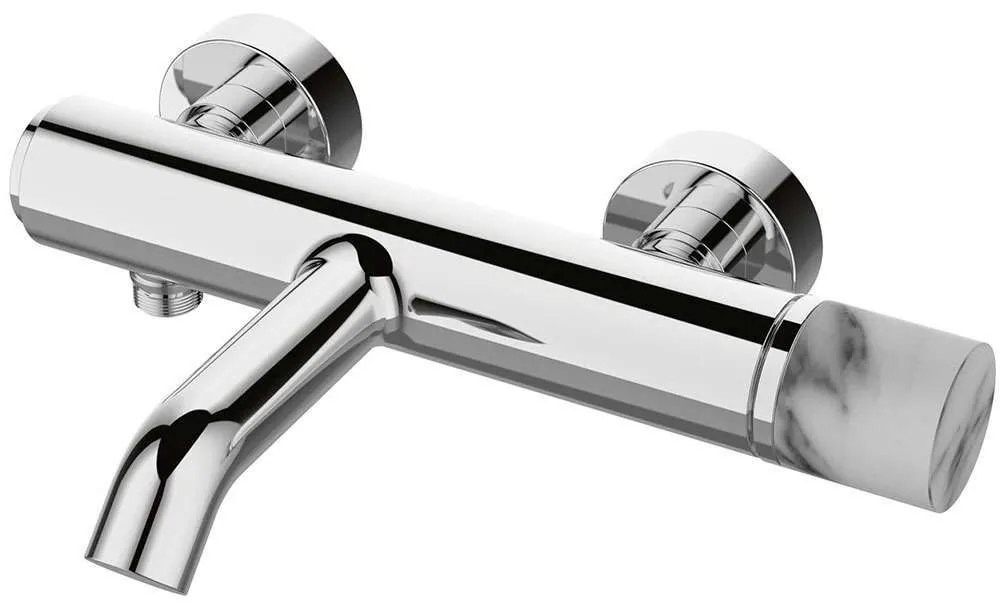 Μπαταρία Μπανιέρας Joan Marmo 24603-425A-MB 31,2x20,7cm White-Chrome Karag Ατσάλι,Κεραμικό
