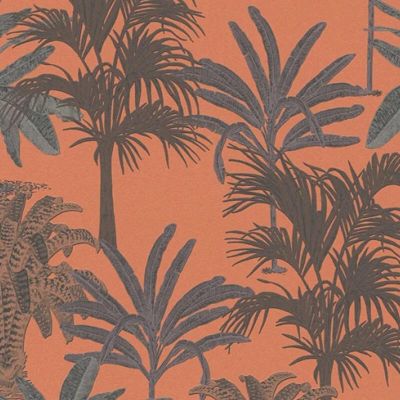 Ταπετσαρία Τοίχου Palm Tree Πορτοκαλί 379834  cm x 10.05 m