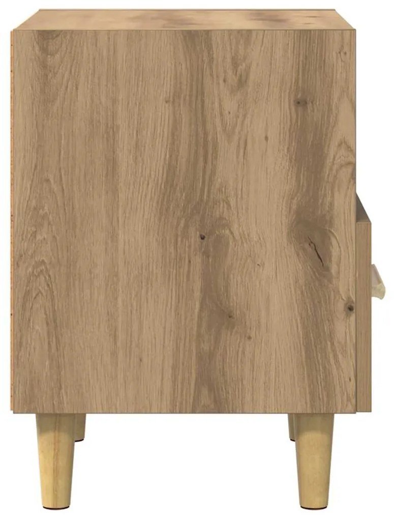 vidaXL Κομοδίνο artisan δρυς 40 x 35 x 47.5 εκ Επεξεργασμένο ξύλο