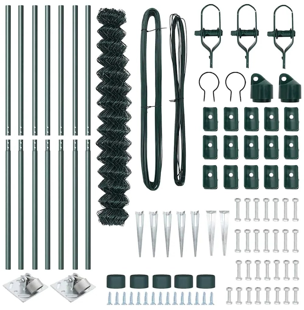 vidaXL Στύλος Περιφράξεων Πράσινο 10 x 1,5 μ (40 x 40 χιλιοστά πλέγμα)