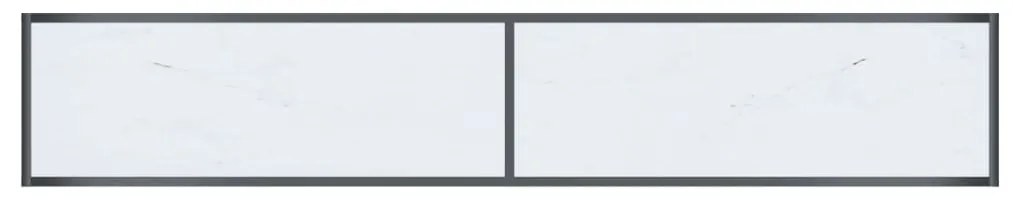 vidaXL Τραπέζι Κονσόλα Λευκό 200 x 35 x 75,5 εκ. από Ψημένο Γυαλί