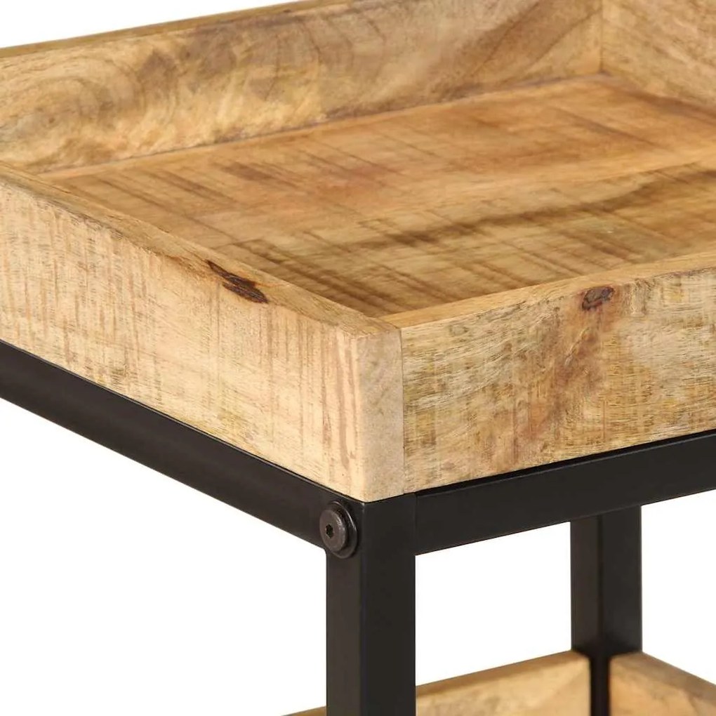 vidaXL Τραπεζάκι Πλευράς Καφέ 35 x 35 x 45 εκ Μασίφ ξύλο μάνγκο