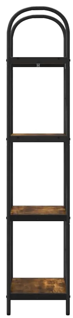 vidaXL Ράφι Βιβλίων Καπνιστή δρυς 40 x 30 x 146 εκ Επεξεργασμένο ξύλο