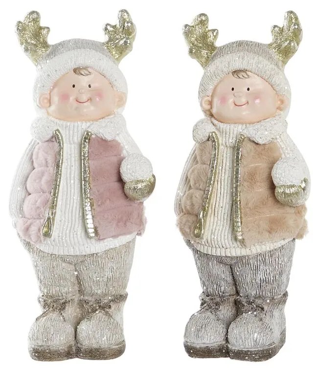 Χριστουγεννιάτικο Στολίδι DKD Home Decor Παιδιά Μαγνήσιο (20,5 x 18 x 49,5 cm) (x2)