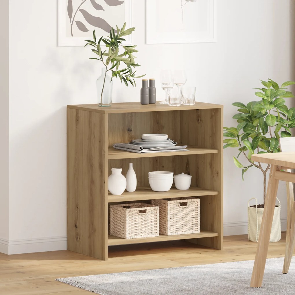 vidaXL Μπουφές Μασίφ Δρυ 70x41x75 εκ Επεξεργασμένο Ξύλο