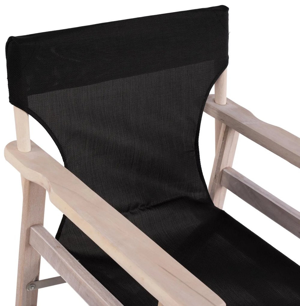 Καρέκλα Σκηνοθέτη ΛΗΜΝΟΣ C10453.05 Chalk Finish Λευκή Εμποτισμού με PVC Μαύρο 57x54x88.5 εκ.