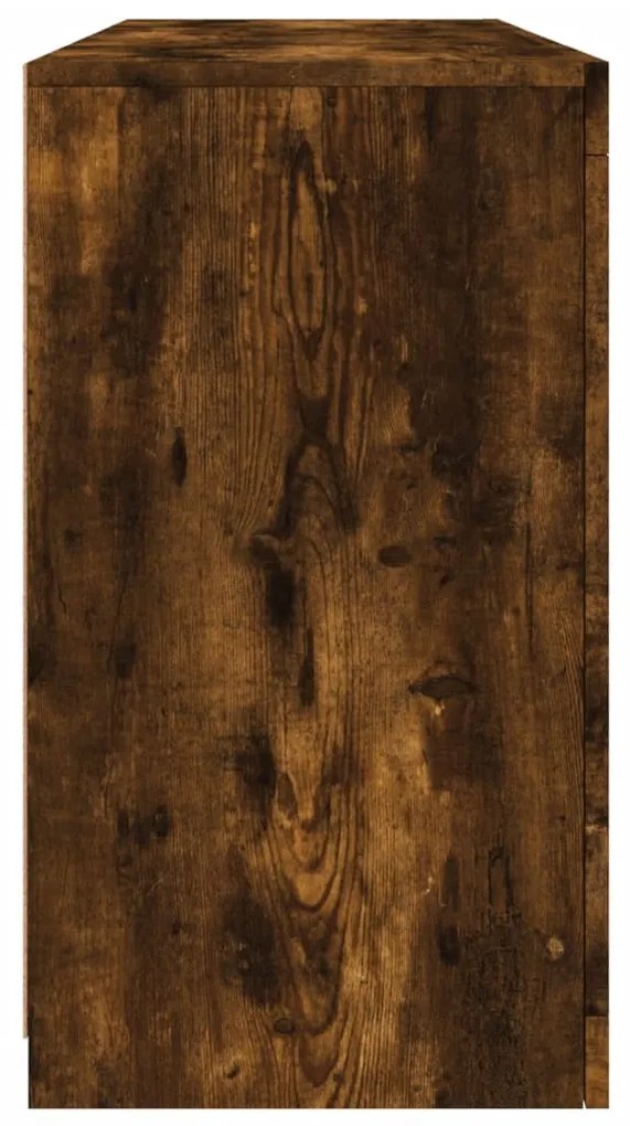 vidaXL Ντουλάπι με LED Καπνιστή Δρυς 142,5x37x67 εκ.