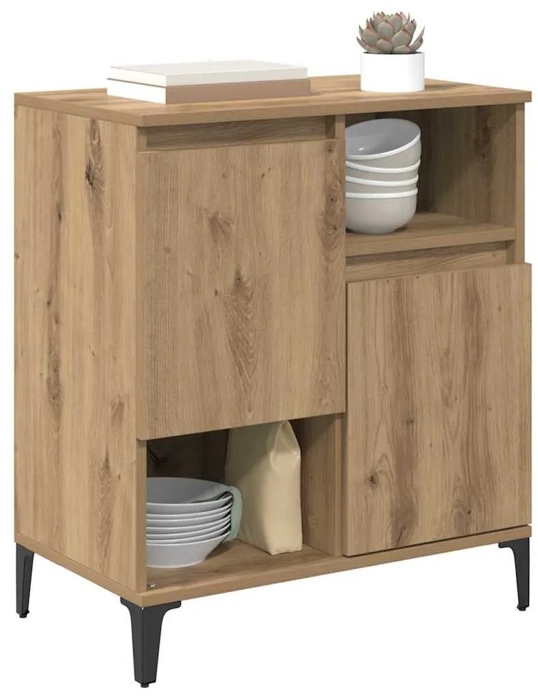 vidaXL Πλαϊνό γραφείο artisan δρυς 60 x 35 x 70 cm Επεξεργασμένο ξύλο