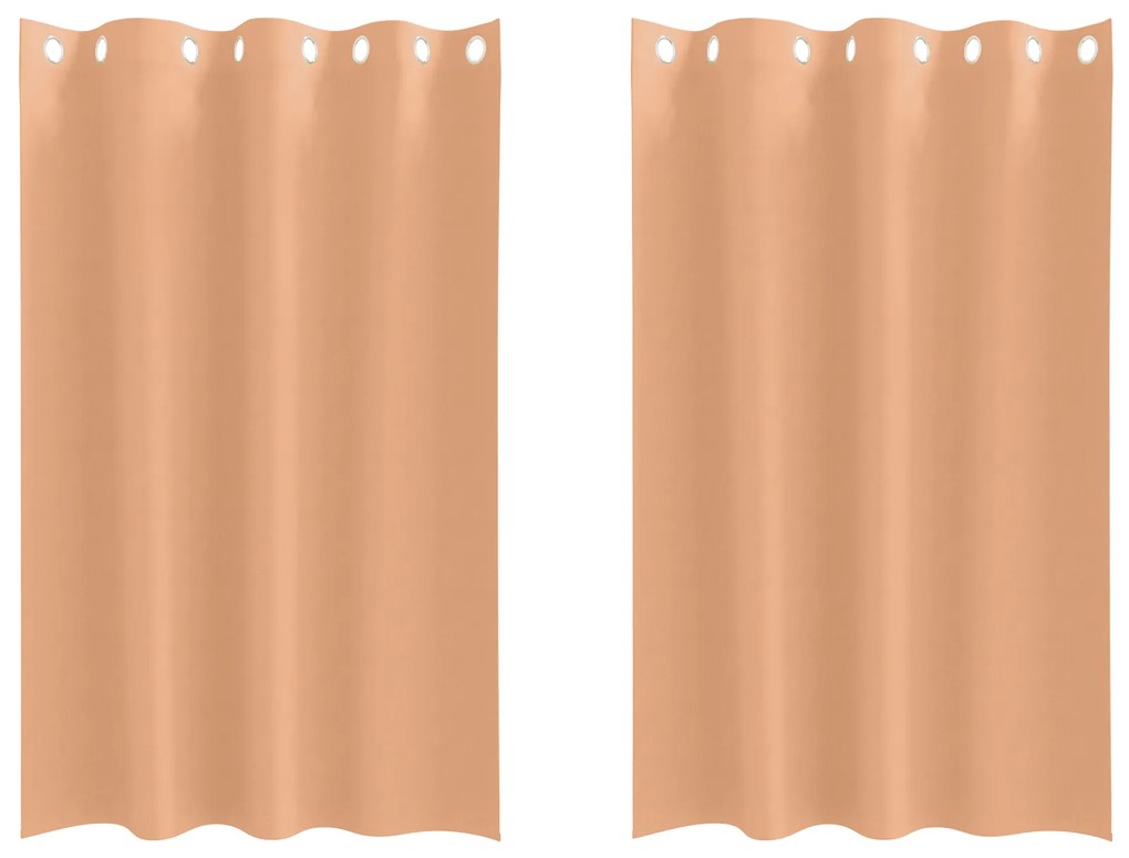 vidaXL Κουρτίνες 2 pcs Ανοιχτό καφέ 175 x 140 εκ. Πολυεστέρας
