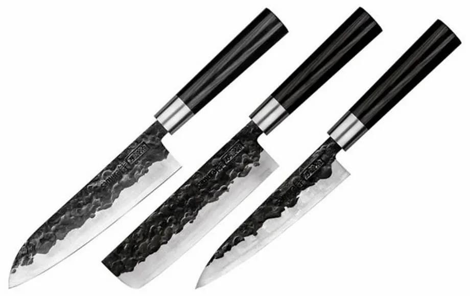 Μαχαίρια Blacksmith SBL-0220 (Σετ 3τμχ) Black Samura Ανοξείδωτο Ατσάλι