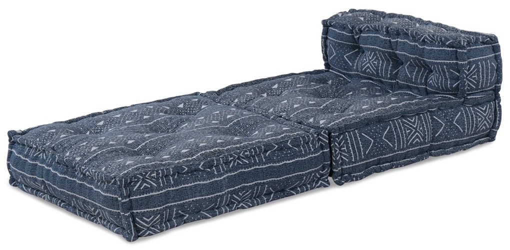 vidaXL Modular Pouffe Ινδικό 70x70x54 Υφάσμα