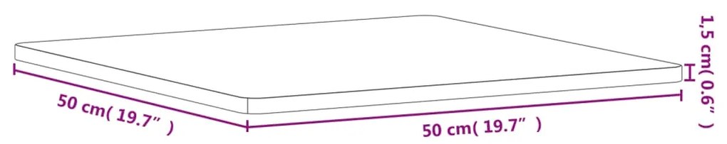 ΕΠΙΦΑΝΕΙΑ ΤΡΑΠΕΖΙΟΥ ΤΕΤΡΑΓΩΝΗ 50X50X1,5 ΕΚ. ΜΑΣΙΦ ΞΥΛΟ ΟΞΙΑΣ 355967