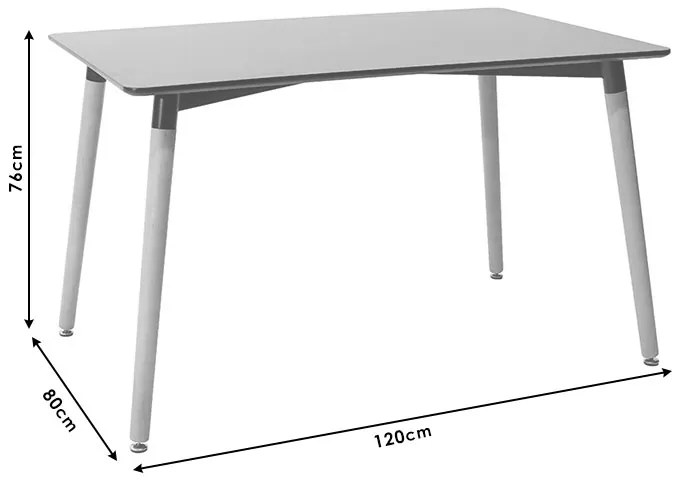 Τραπεζαρία Natali-Julita pakoworld σετ 5τεμ μαύρο-φυσικό 120x80x76εκ - 200-000632 - 200-000632