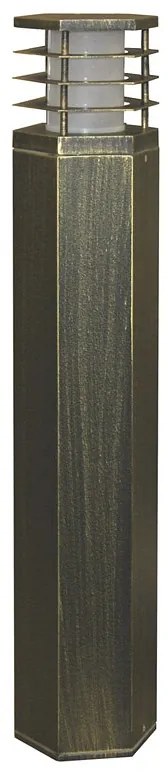 Adeleq Κολώνα Αλουμινίου Εξάγωνη Με Σκίαστρο D12.5cm H65cm Ντουί Ε27 Ρουστίκ 9-72936571