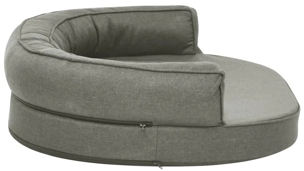 vidaXL Εργονομικό Στρώμα για Σκύλους Γκρι 75 x 53 εκ. Όψη Λινού