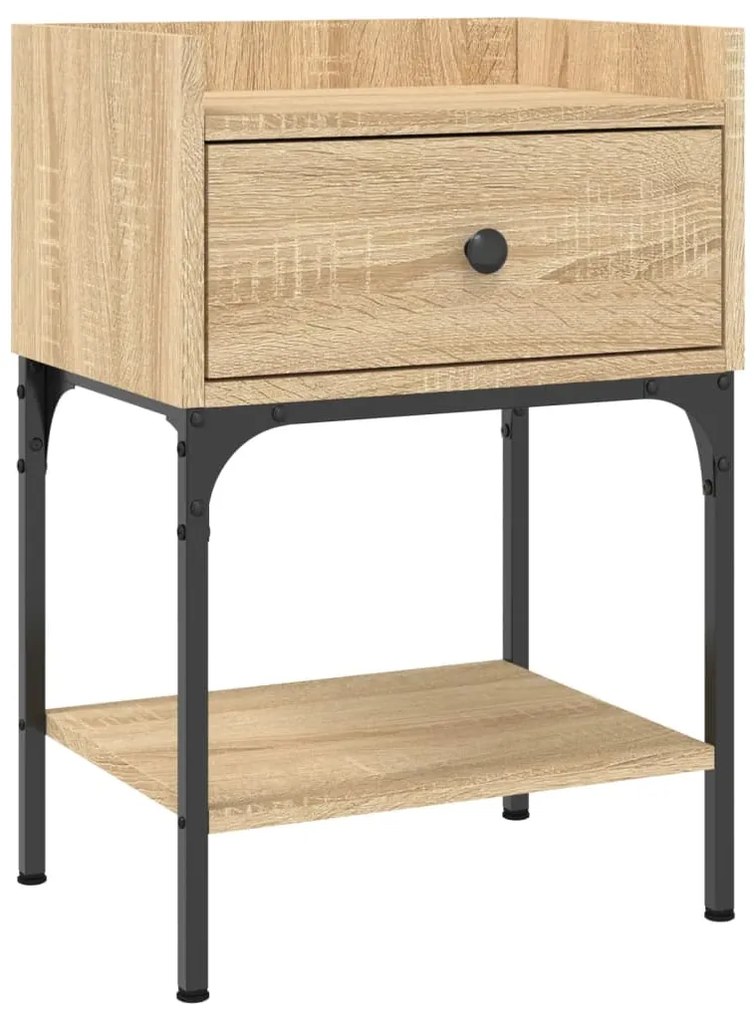 vidaXL Κομοδίνα 2 τεμ. Sonoma Δρυς 40,5x31x60 εκ. Επεξεργασμένο Ξύλο