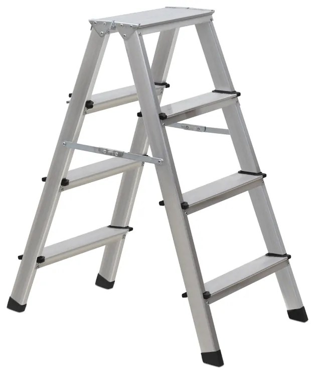 Σκάλα Double Step Perilla αλουμινίου 4+4 σκαλοπάτια 82,5εκ.-PER51086