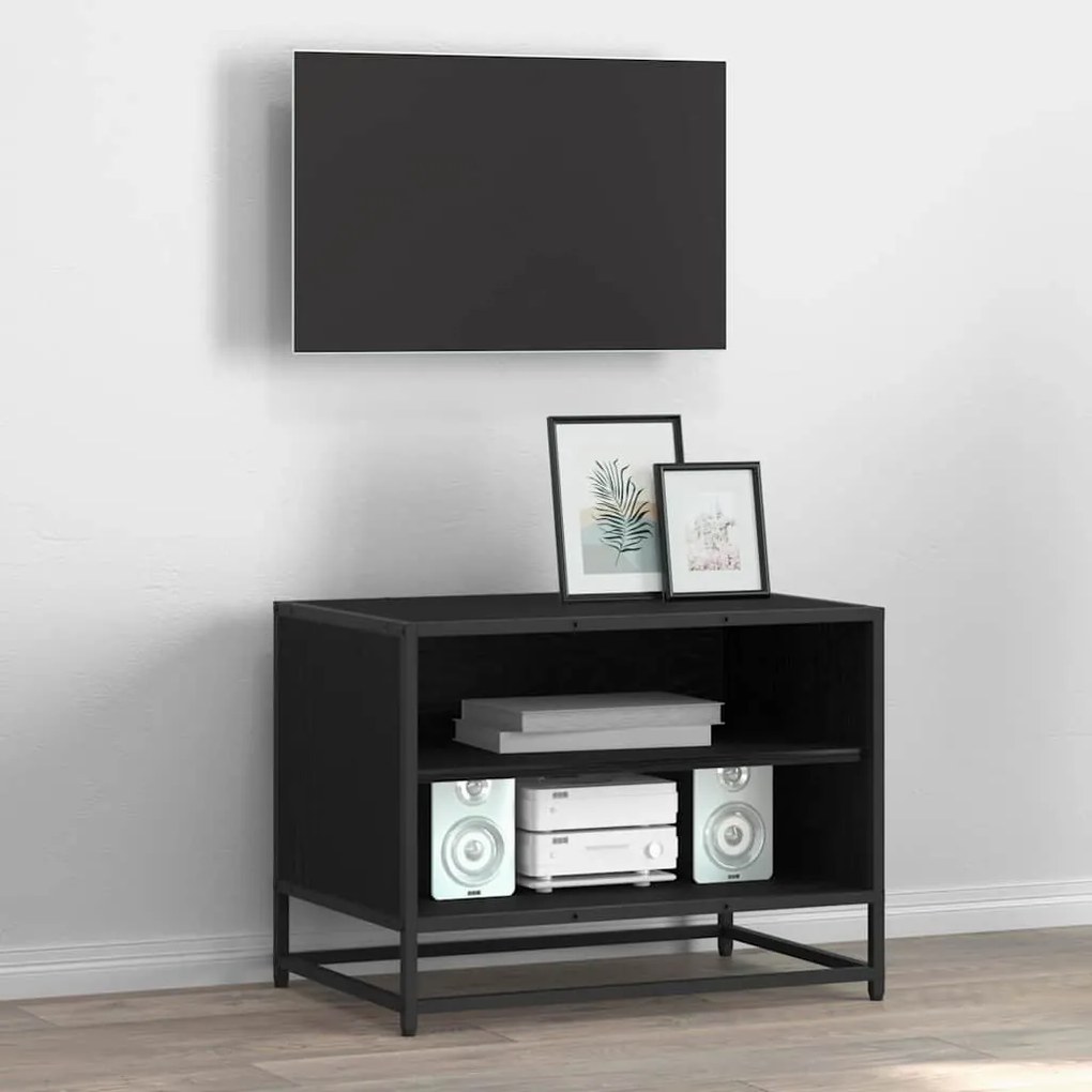 vidaXL Ντουλάπι TV Μαύρη δρυς 61 x 40 x 46 εκ Επεξεργασμένο ξύλο
