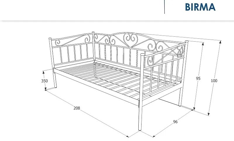 ΚΡΕΒΑΤΙ BIRMA 90X200 ΛΕΥΚΟ DIOMMI BIRMAB