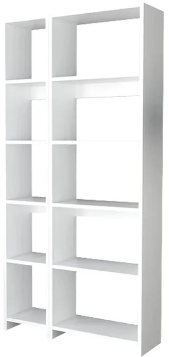 Βιβλιοθήκη Alkathi pakoworld σε λευκή απόχρωση 77x22x160εκ