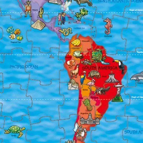 World Map Puzzle &amp; Poster Orchard Toys
