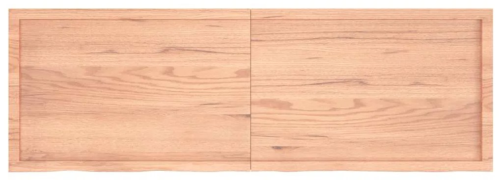 vidaXL Ράφι Τοίχου Ανοιχτό Καφέ 180x60x(2-6)εκ. Επεξ. Μασίφ Ξύλο Δρυός