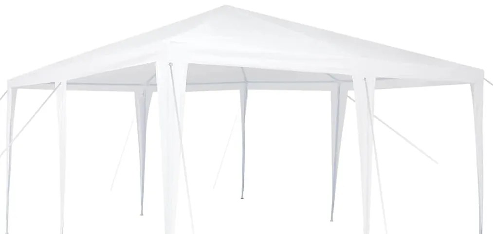 vidaXL Σκηνή Πάρτυ Λευκό 400 x 400 x 266 εκ Πολυεστέρας, Χάλυβας