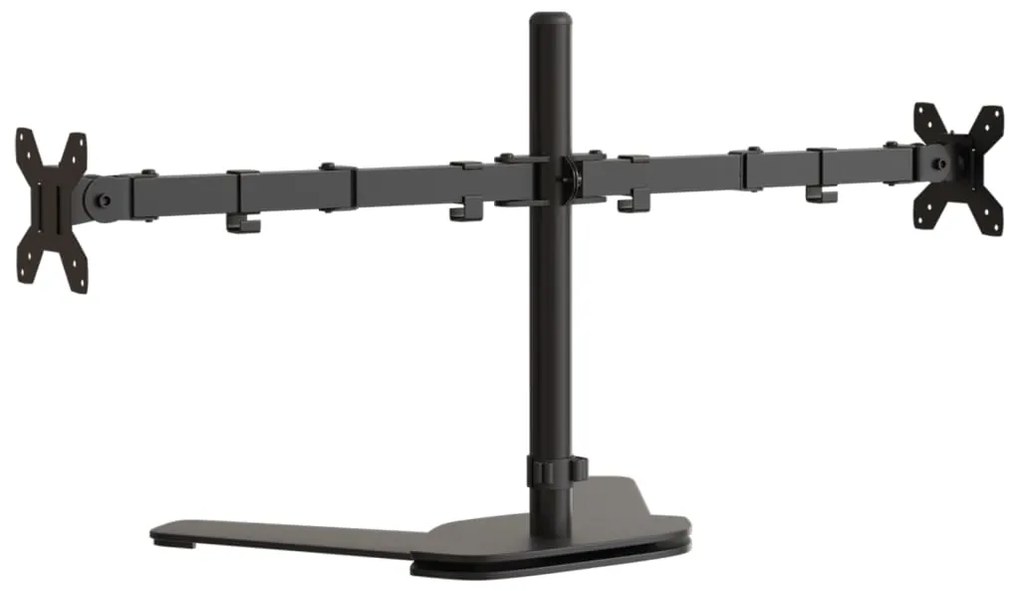 vidaXL Βάση Οθόνης Διπλή VESA Μαύρη 75/100 χιλ. από Ατσάλι