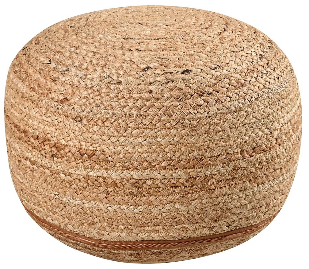 Πουφ (Φ40x20) Pol Rugs &amp; Mats Jute Natural
