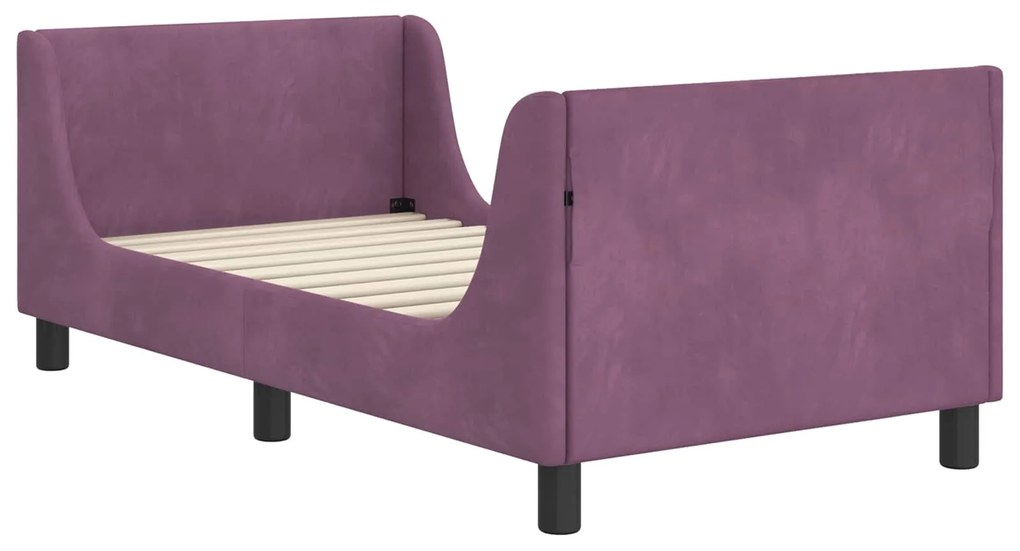 vidaXL Κρεβάτι Παιδικής Κρεβατοκάμαρας με Κεφαλάκι Μοβ 80 x 160 cm