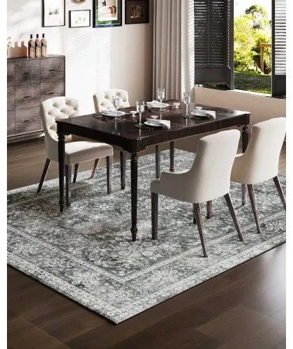 VEVOR Large Area Rug 8x10 ft Anti-Skid and Tear-Resistant Floor Mat Vintage Gray