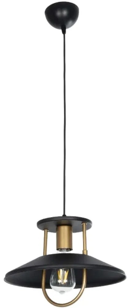 Φωτιστικό Οροφής Billa 203-0042 30,5x30,5x20cm 1xE27 Black-Gold GloboStar