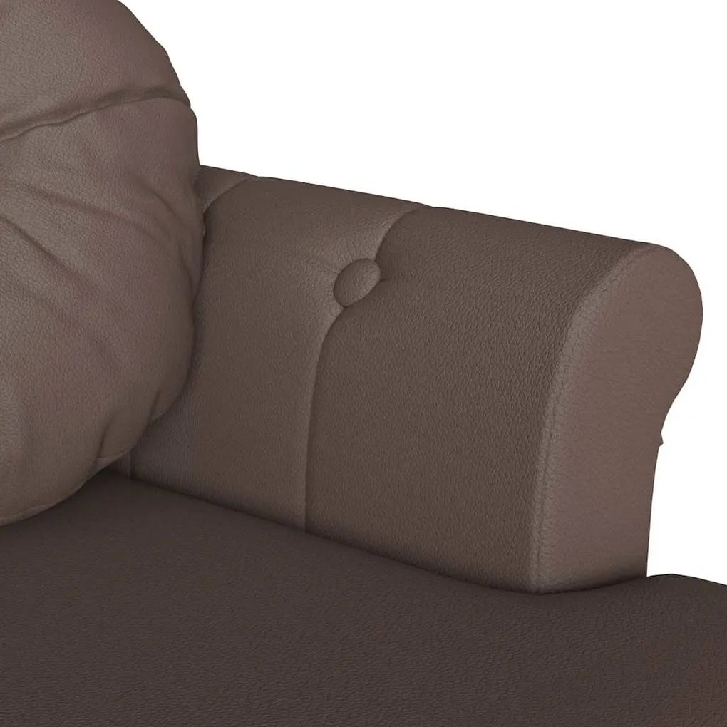 vidaXL Καναπές Chesterfield Καφέ 120,5 x 65 x 75 εκ. Τεχνητό Δέρμα