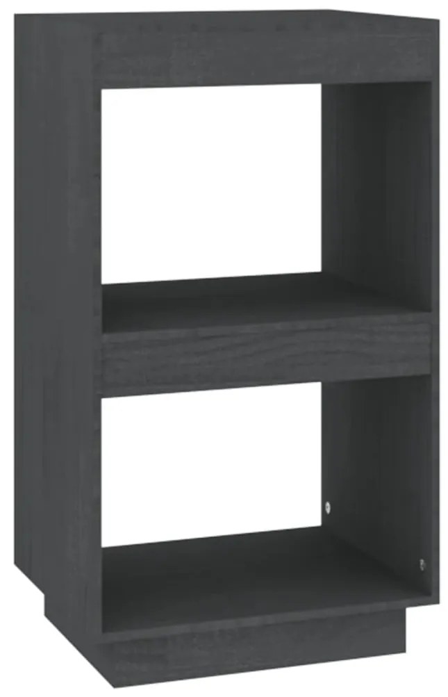 vidaXL Βιβλιοθήκη Γκρι 40 x 35 x 71 εκ. από Μασίφ Ξύλο Πεύκου