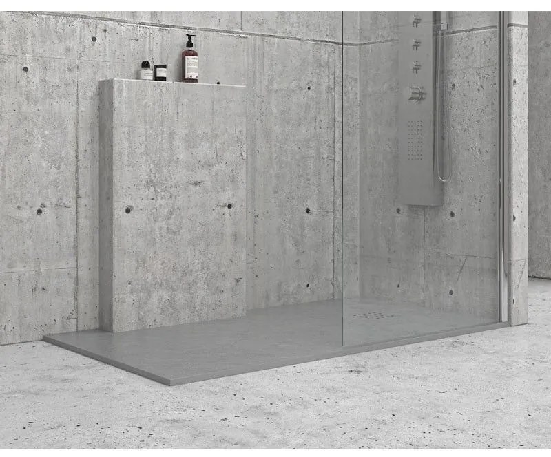 Ντουζιέρα ορθογώνια υψηλής αντοχής PIETRA Cemento KARAG 90x140x3cm