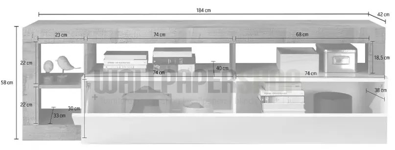 ΜΠΟΥΦΕΣ ΞΥΛΟ ΑΚΑΚΙΑΣ ΚΑΦΕ 145x87x45