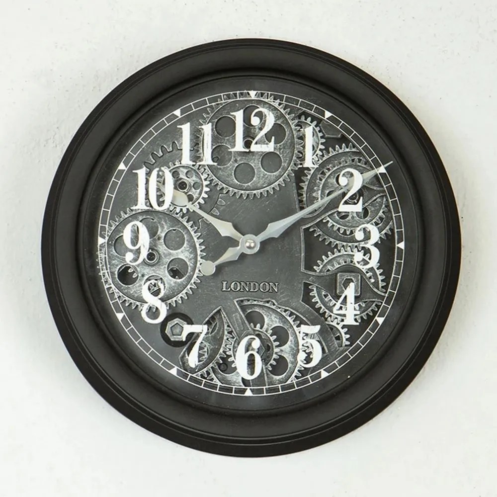 Ρολόι Τοίχου 753-12027 Φ30x8cm White-Black Estheti Home Plastic