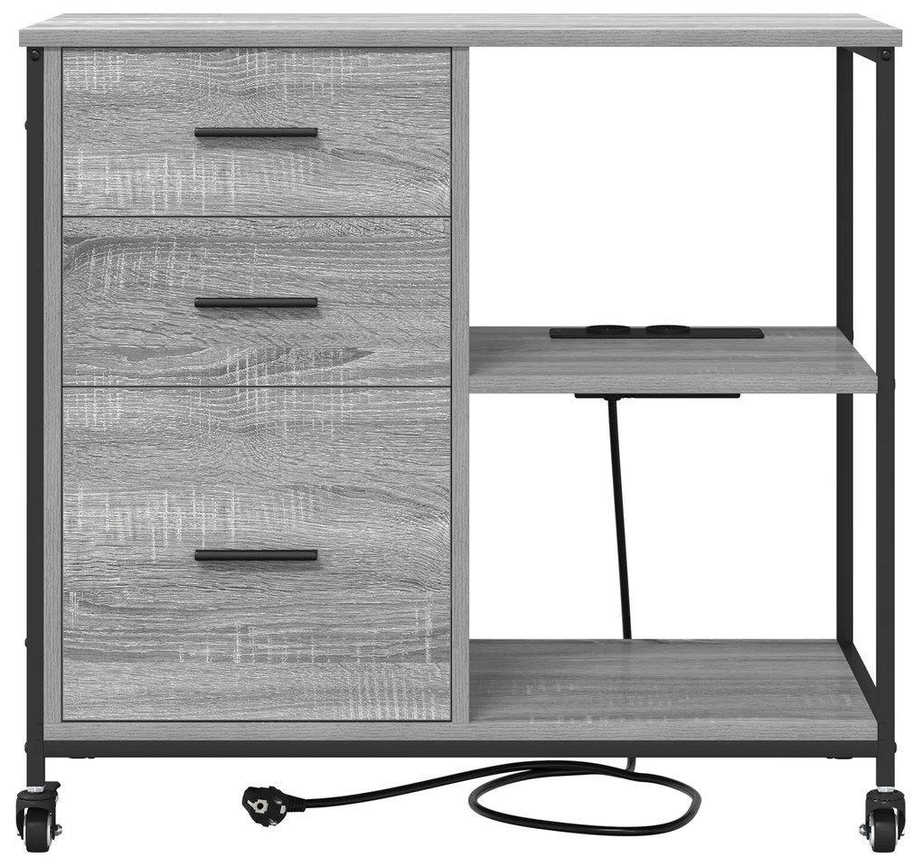 vidaXL Γραφείο Ντουλάπι Γκρι sonoma 76 x 41 x 72 cm Επεξεργασμένο ξύλο