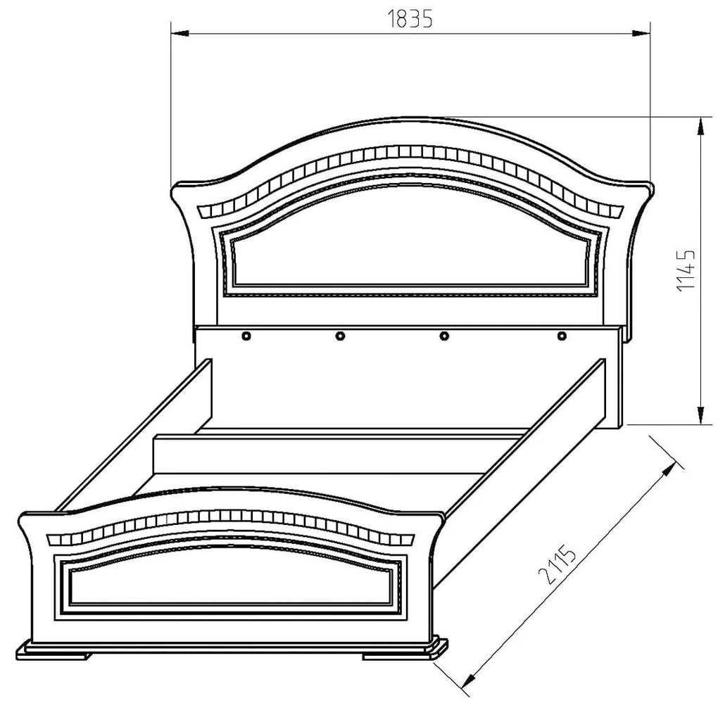 BETHINA Κρεβάτι Υπέρδιπλο Ξύλινο White/White Wood με Ορθοπεδικό Τελάρο και Μαλακό Προσκέφαλο για Στρώμα 160x200cm