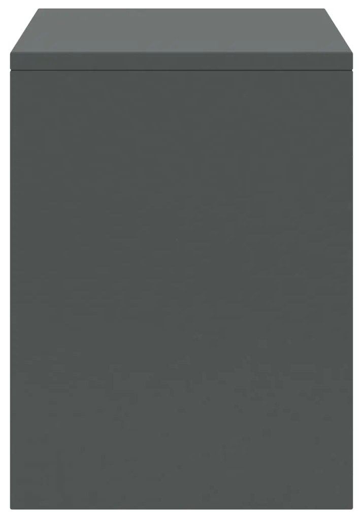 vidaXL Κομοδίνα 2 τεμ. Σκούρο Γκρι 35 x 30 x 40 εκ. Μασίφ Ξύλο Πεύκου