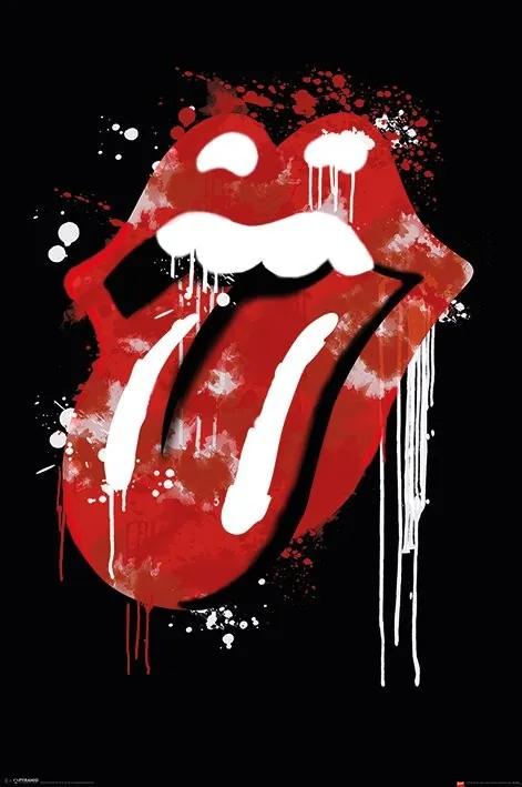 Αφίσα Rolling Stones - graffiti lips, (61 x 91.5 cm)