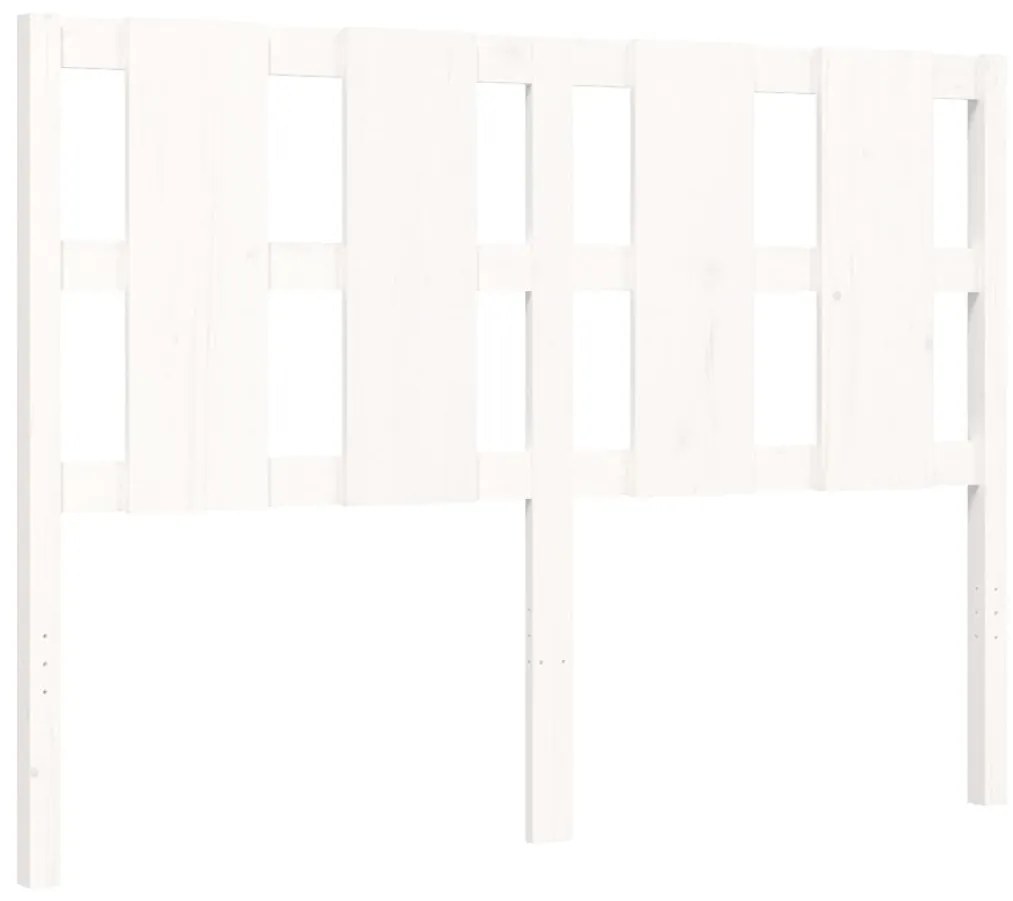 Σκελετός Κρεβ. Χωρίς Στρώμα Λευκό 140x190 εκ Μασίφ Πεύκο 3192212