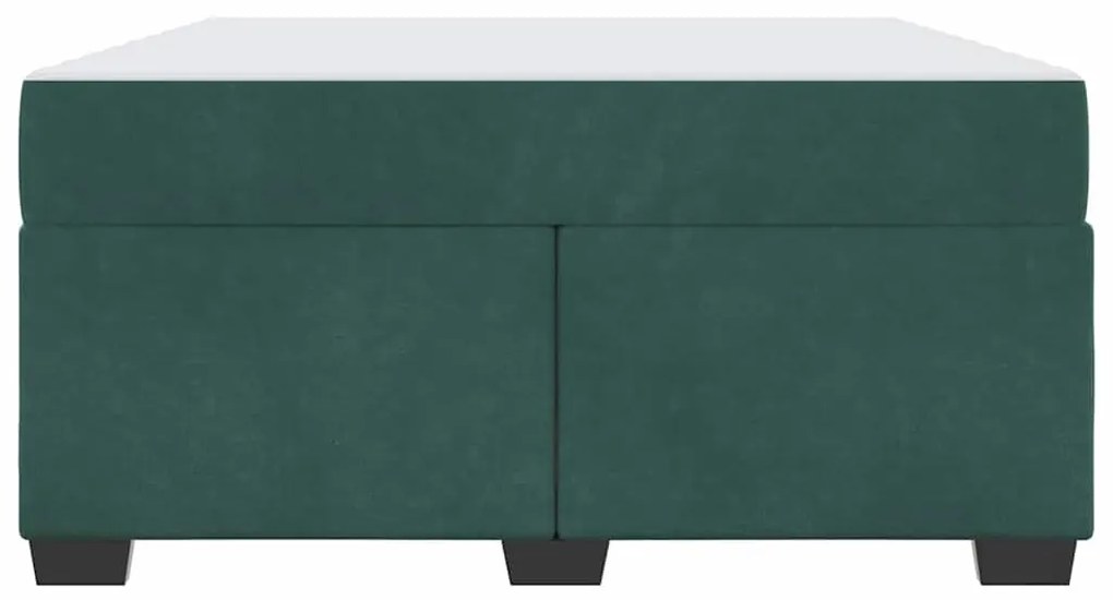 vidaXL Σκελετός Κρεβατιού με στρώμα Σκούρο Πράσινο 160 x 200 cm ύφασμα