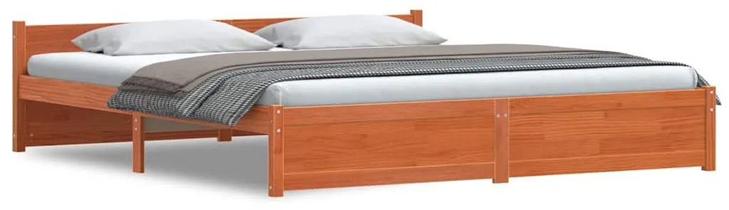 vidaXL Σκελετός Κρεβατιού Καφέ κεριού 180 x 200 cm Μασίφ ξύλο πεύκου