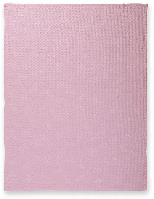 Κουβέρτα πικέ λίκνου 80x110 - Wings of Joy Pink 5205495605210